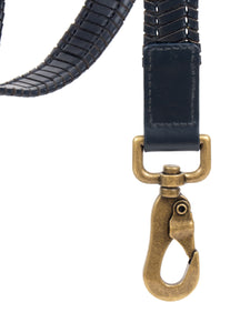 Midnight Blue Woven Leather Lead