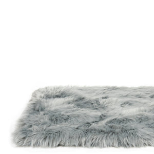 Slate Grey Faux Fur Dog Bed
