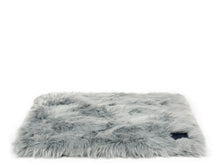 Slate Grey Faux Fur Dog Bed