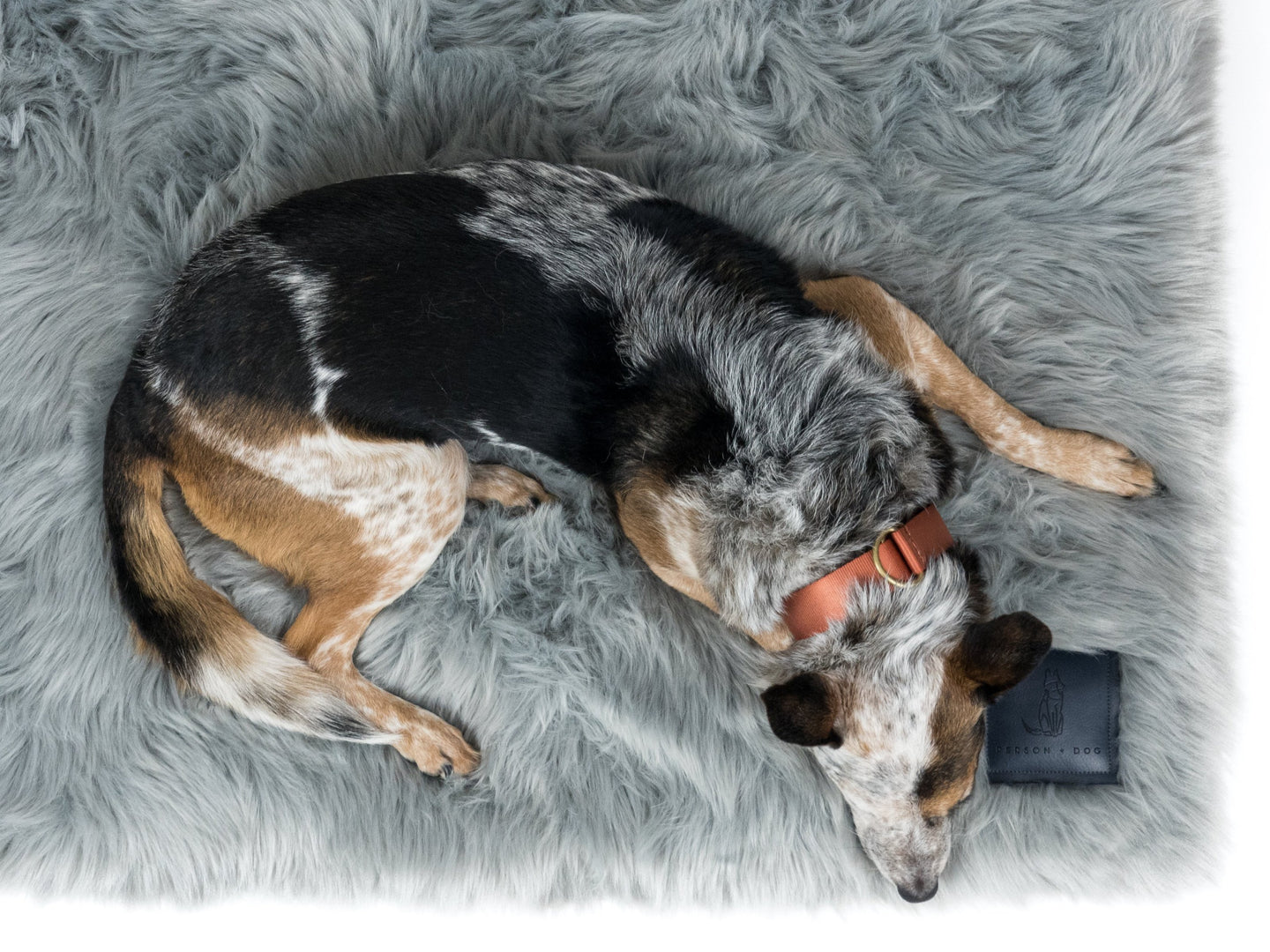 Slate Grey Faux Fur Dog Bed