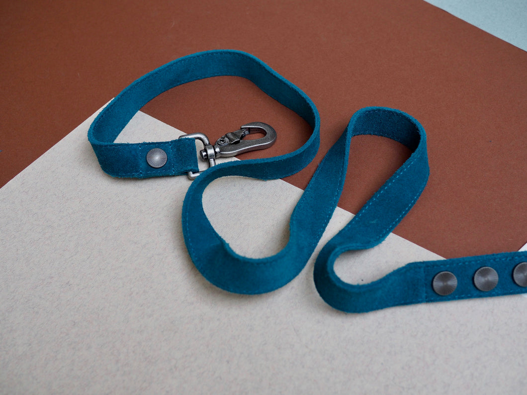 Deep Teal Suede Lead