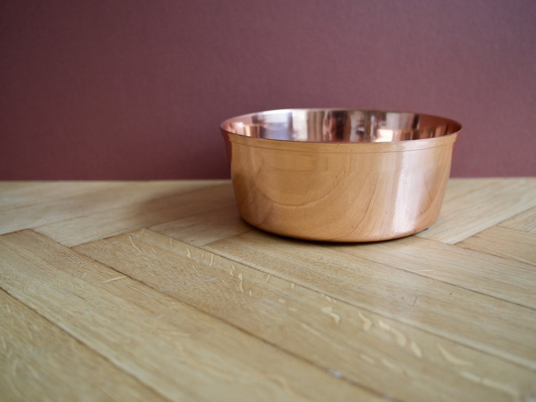Solid Copper Dog Bowl