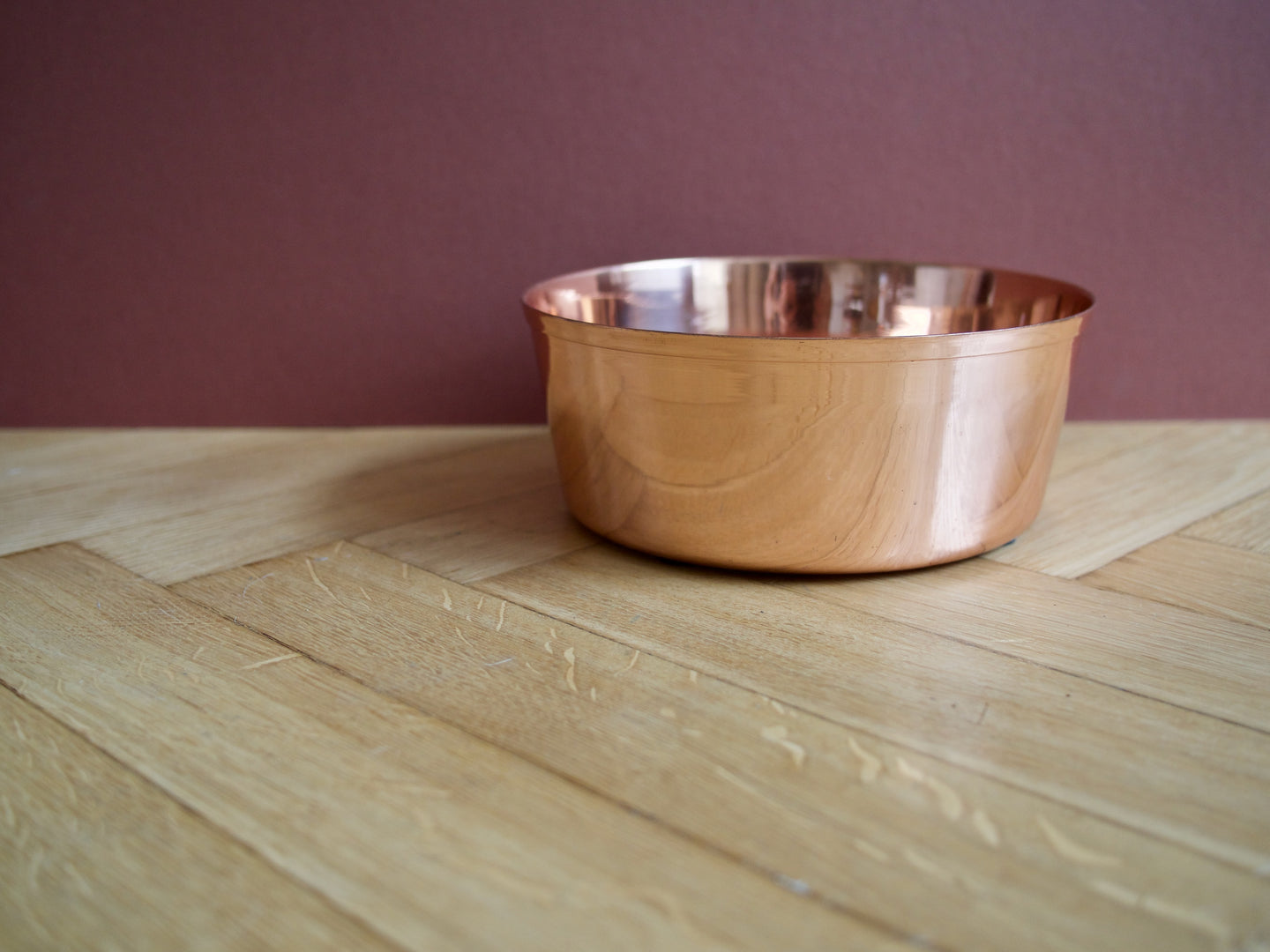 Solid Copper Dog Bowl