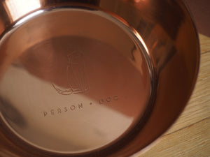 Solid Copper Dog Bowl