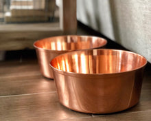 Solid Copper Dog Bowl